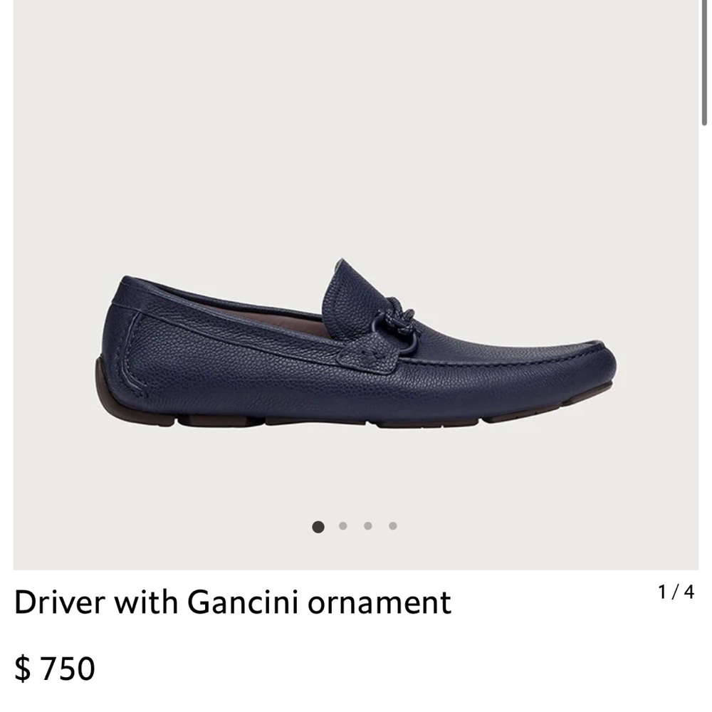 Ferragamo Loafer Driver with Gancini ornament